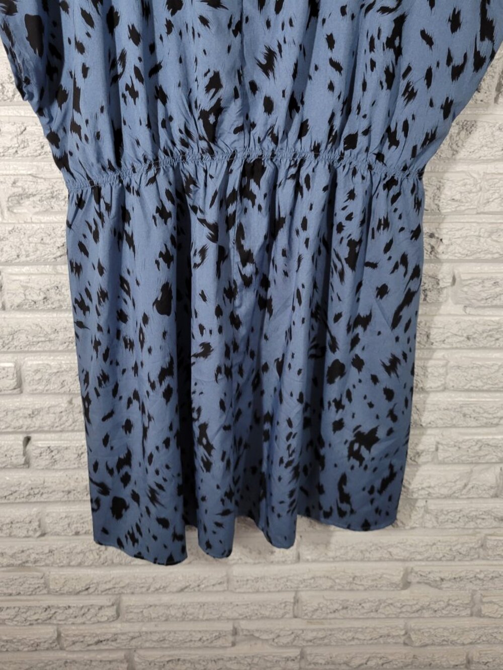 Emery Rose Womens Plus 2XL Dress Fit Flare Mini Sleeveless Blue Black WAT53E - Picture 8 of 12